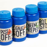 Pest Off, Fungus Gnat Off, Bud Rot Stop, Neem Repel, and Nite Nite Spider Mite.